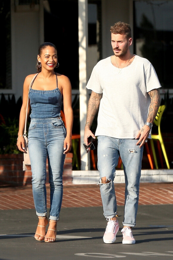 Info - Matt Pokora bientôt papa pour la première fois - Matt Pokora et sa compagne Christina Milian sont allés déjeuner en amoureux au restaurant Mauro à coté de Fred Segal à West Hollywood.