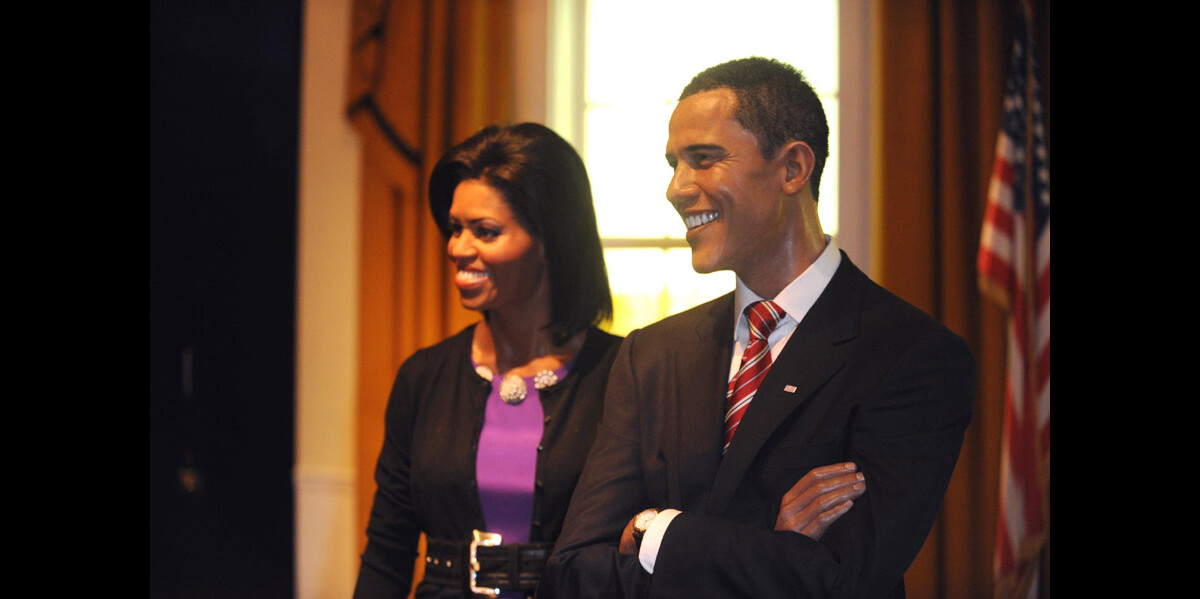 Photo : Barack et Michelle Obama version statues de cire dans le bureau ...