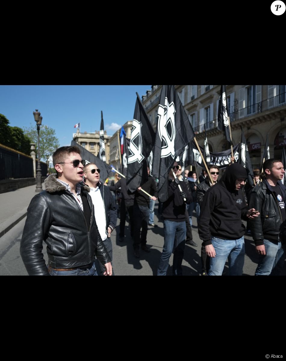 Loïk Le Priol le 13 mai 2021 lors d'une manifestation du GUD