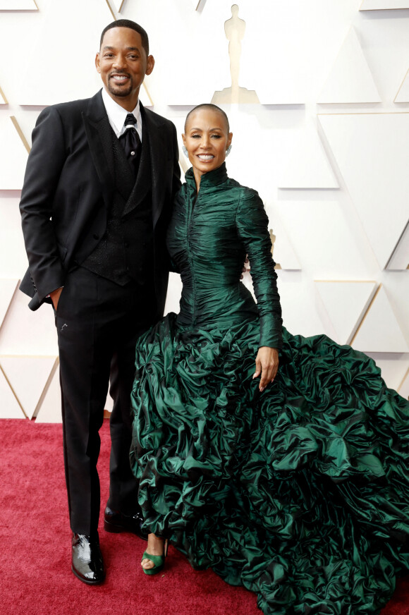 Will Smith et sa femme Jada Pinkett Smith au photocall de la 94ème édition de la cérémonie des Oscars à Los Angeles, le 27 mars 2022. © Future-Image via Zuma Press/Bestimage 