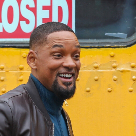 Will Smith est interviewé par David Letterman devant le restaurant "Carney's à Los Angeles le 13 janvier 2021. 