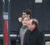 Julie Gayet et son compagnon François Hollande - Sorties de l'église de la Madeleine après les obsèques de Johnny Hallyday à Paris - Le 9 décembre 2017