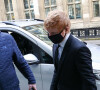 Ed Sheeran arrive pour le dernier jour du procès devant la Haute Cour concernant les droits d'auteur de sa chanson "Shape Of You" au City Court House, Rolls Building à Londres, Royaume Uni, le 22 mars 2022. 