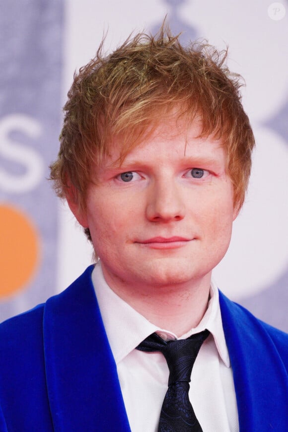 Ed Sheeran - Les personnalités assistent aux Brit Awards à l'O2 Arena à Londres, le 8 février 2022. 