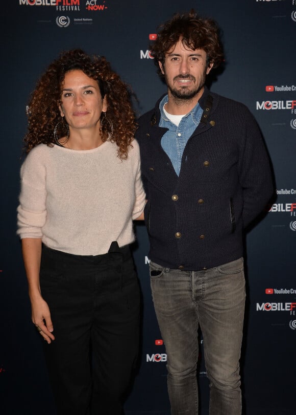 Barbara Cabrita et son compagnon Aymeric Lanes - Photocall du "Mobile Film Festival" au cinéma MK2 à Paris le 3 décembre 2019. © Veeren/Bestimage
