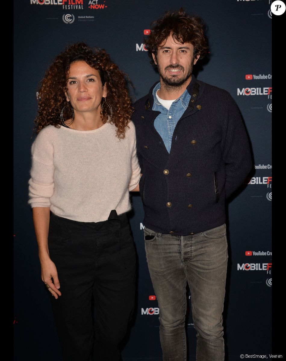 Barbara Cabrita et son compagnon Aymeric Lanes - Photocall du "Mobile Film Festival" au cinéma MK2 à Paris le 3 décembre 2019. © Veeren/Bestimage