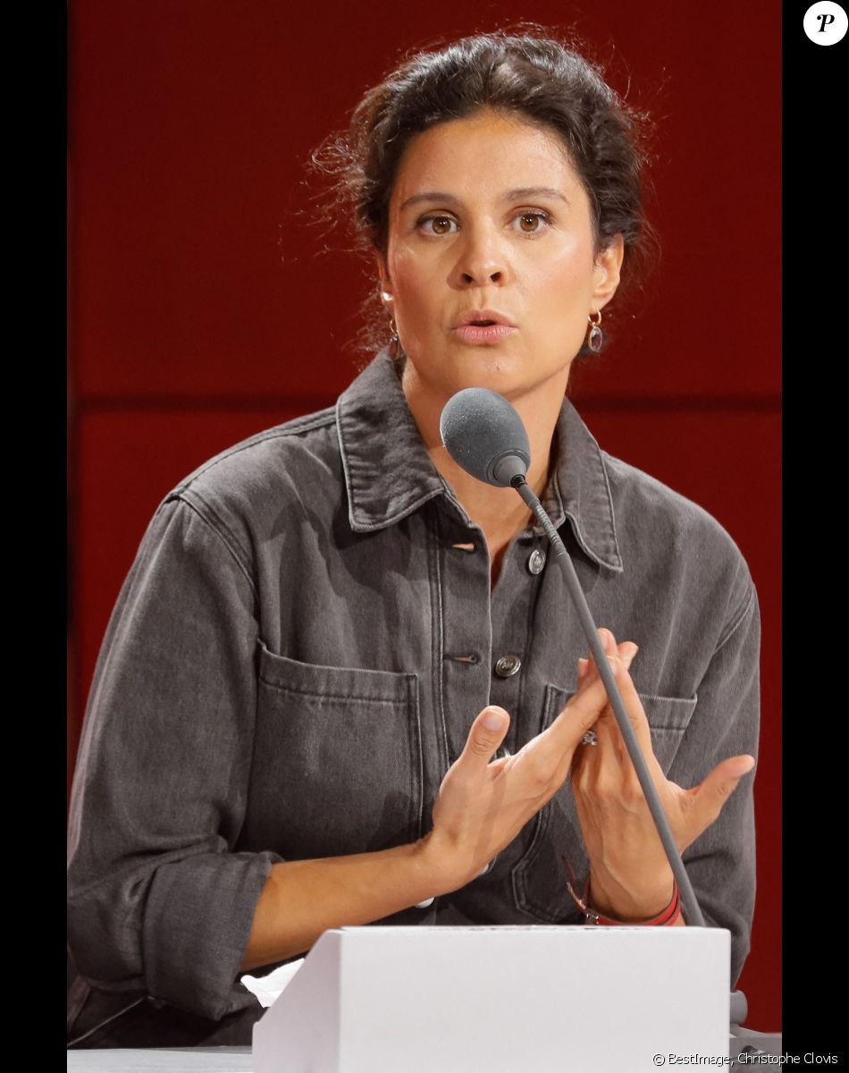 Apolline de Malherbe - Conférence de presse de rentrée de RMC / RMC Sport saison 2021/2022 à l'Altice Campus à Paris, France, le 30 août 2021. © Christophe Clovis / Bestimage
