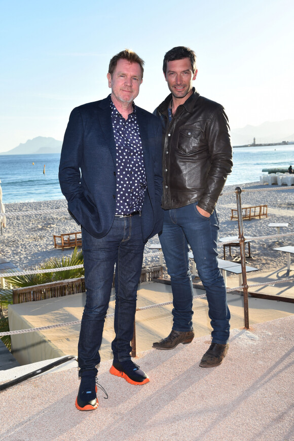 Close-up avec Xavier Deluc et Franck Semonin, de la série "Section de Recherches" lors du 1er Festival Canneseries. Ce festival International des Séries de Cannes, lance sa première saison du 4 au 11 avril 2018. © Bruno Bebert/Bestimage