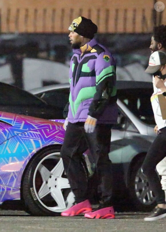 Chris Brown sur le tournage de son dernier clip vidéo à Los Angeles le 3 novembre 2011 