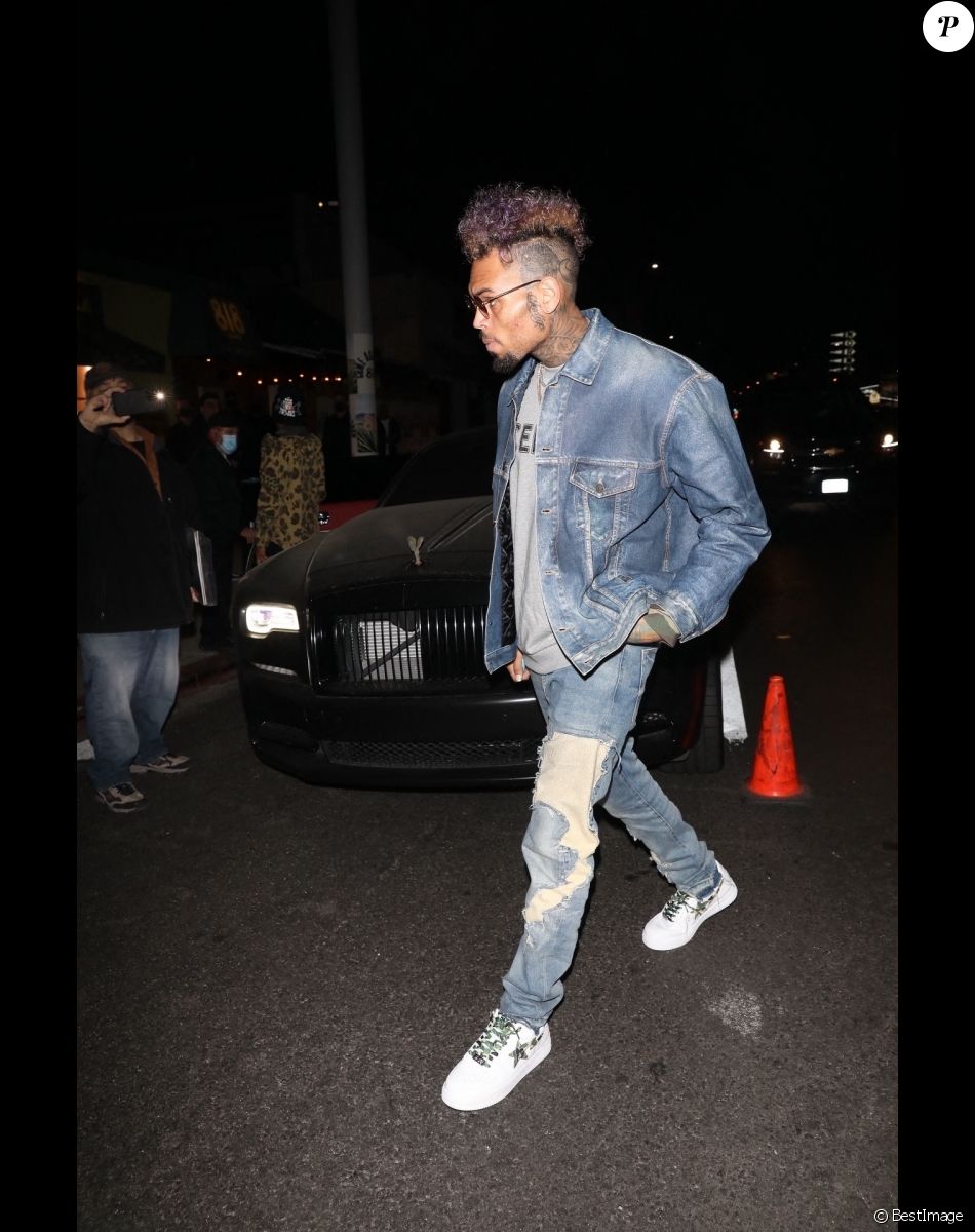 Chris Brown - Arrivée des people à la soirée de lancement de la nouvelle marque de tequila de Kendall Jenner 818 au restaurant "The Nice Guy" à Los Angeles le 21 mai 2021.