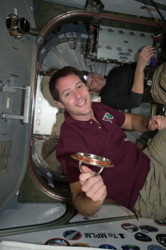 Thomas Pesquet et ses partenaires partagent travail et moments de détente à bord de la station spatiale internationale (ISS) © Nasa/NASA via ZUMA Press Wire Service / Bestimage 