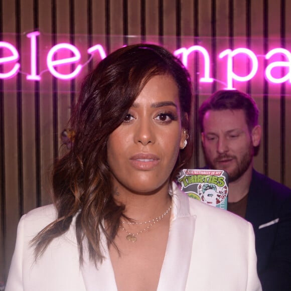 Exclusif - Amel Bent lors de la soirée Eleven Paris x Amel Bent: I found love in a hopeful place (J'ai trouvé l'amour dans un endroit plein d'espoir) au bar de nuit musical L'Orphée (7 rue Fontaine) dans le 9ème arrondissement de Paris, France, le 25 février 2020 © Rachid Bellak/Bestimage 