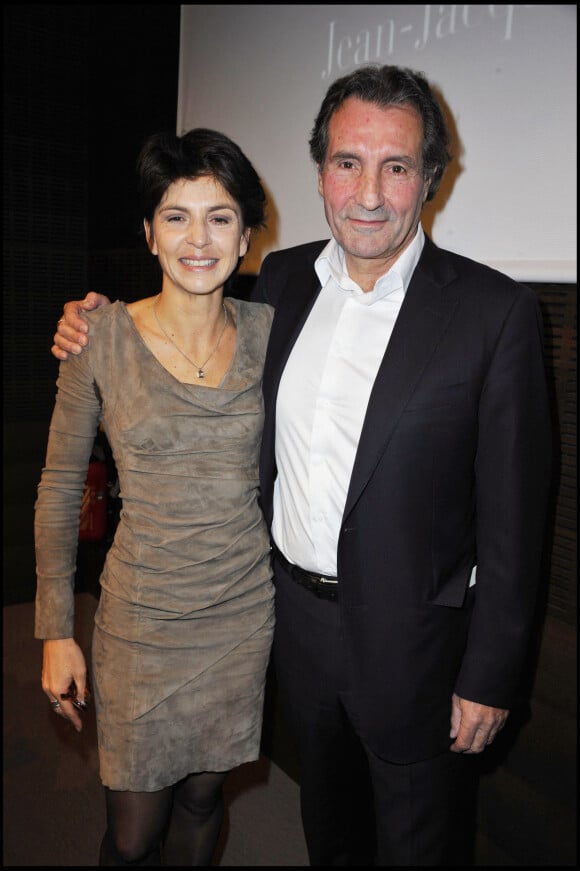 Jean-Jacques Bourdin et sa femme Anne Nivat - Prix du meilleur intervieweur 2010 à Paris