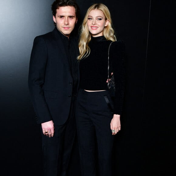 Brooklyn Beckham et Nicola Peltz assistent au défilé Saint Laurent pendant la Fashion Week de Paris féminine Automne/Hiver 2020/2021 @ Laurent Zabulon/ABACAPRESS.COM