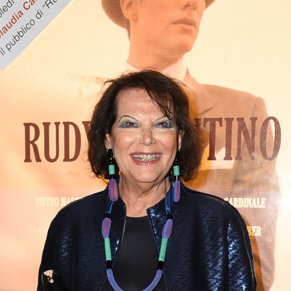 Claudia Cardinale à la première de "Rudy Valentino" à Rome, le 23 mai 2018.