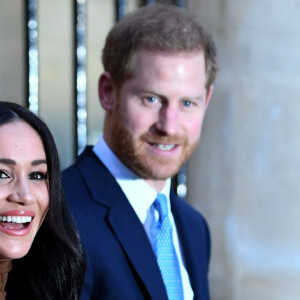 Le prince Harry, duc de Sussex, et Meghan Markle, duchesse de Sussex, en visite à la Canada House à Londres le 7 janvier 2020. 