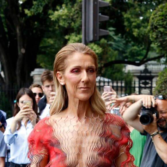 Celine Dion arrive à l'hôtel de Crillon à Paris le 1er juillet 2019 