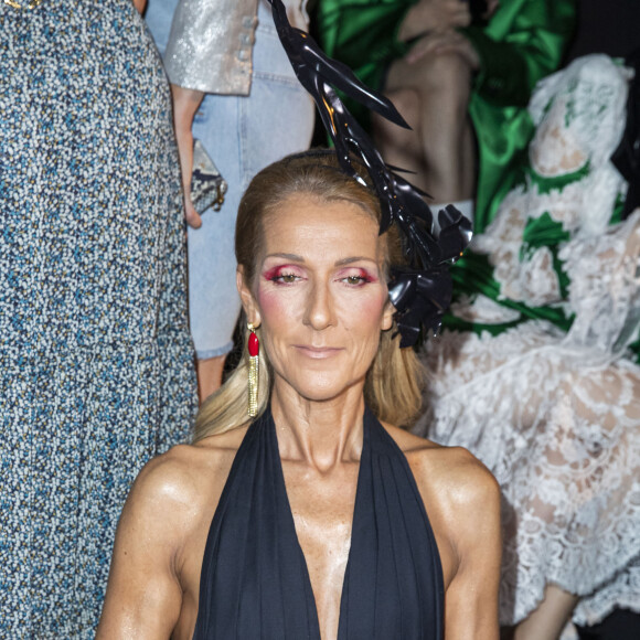 Céline Dion - People au défilé Schiaparelli haute couture Automne-Hiver 2019/2020 à Paris le 1er juillet 2019. © Olivier Borde/Bestimage 