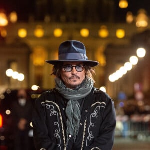 Johnny Depp - Arrivées à la master class avec Johnny Depp lors du 16ème festival du film de Rome le 17 octobre 2021. 