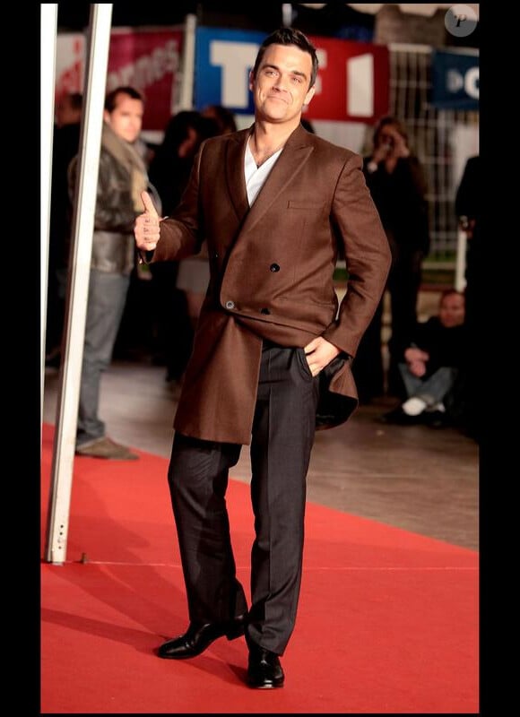 Robbie Williams aux NRJ Music Awards, le 23 janvier 2010