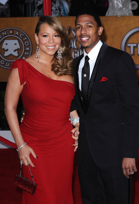 Mariah Carey et Nick Cannon à la 16ème soirée des Screen Actor Guild Awards à Los Angeles, le 23 janvier 2010