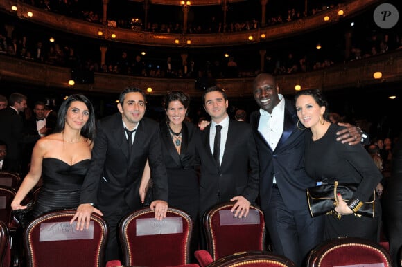 Eric Toledano, Olivier Nakache, Omar Sy & wifes - 37th Cesar Film Awards at Theatre du Chatelet © Guillaume Gaffiot /Bestimage