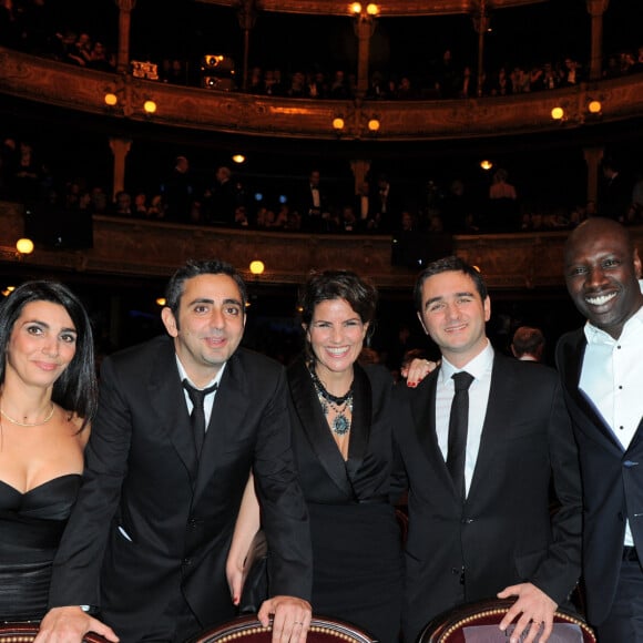 Eric Toledano, Olivier Nakache, Omar Sy & wifes - 37th Cesar Film Awards at Theatre du Chatelet © Guillaume Gaffiot /Bestimage