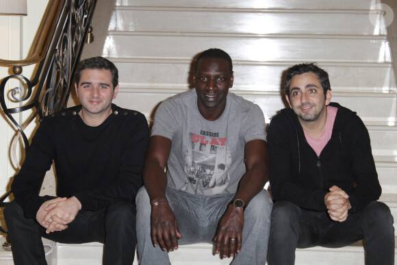 Olivier Nakache, Omar Sy, Eric Toledano - PROMOTION DU FILM "LES INTOUCHABLES" A ROME LE 21 FEVRIER 2012. 