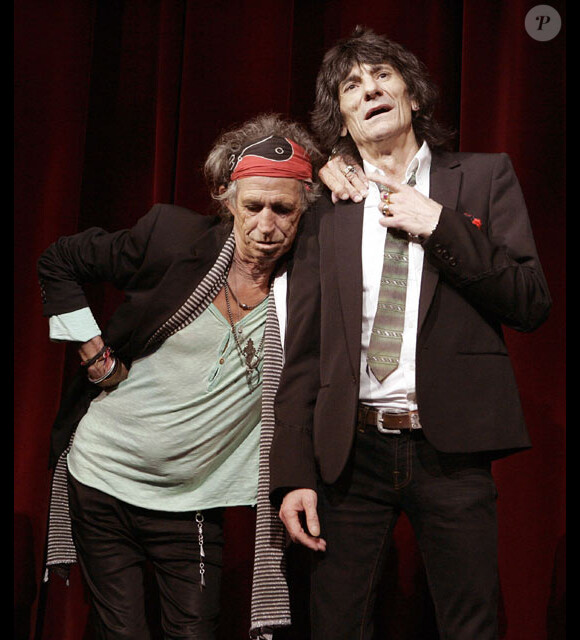 Keith Richards et Ronnie Wood à Berlin en février 2008