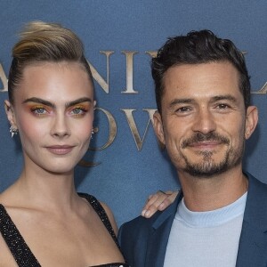 Orlando Bloom et Cara Delevingne lors de la première de la série Amazon Prime Video "Carnival Row" à Londres, le 28 août 2019.