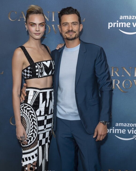 Orlando Bloom et Cara Delevingne lors de la première de la série Amazon Prime Video "Carnival Row" à Londres, le 28 août 2019.