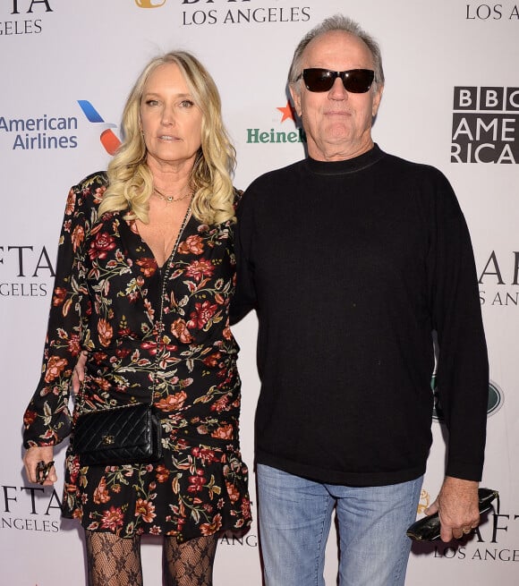 Peter Fonda et sa femme Margaret DeVogelaere - Photocall de la soirée "BAFTA Tea Party" à Los Angeles. Le 5 janvier 2019 