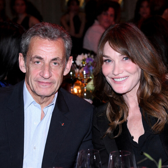 Nicolas Sarkozy et sa femme Carla Bruni-Sarkozy - Dîner des "Femmes Culottées" Etam au Musée de la Monnaie à Paris © Rachid Bellak/Bestimage 