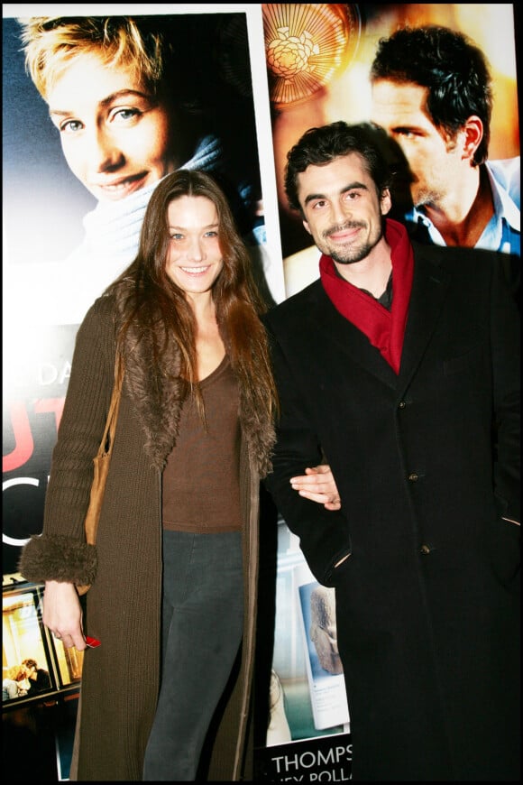 Carla Bruni et Raphaël Enthoven à l'avant-première du film "Fauteuil d'orchestre" à Paris en 2006.