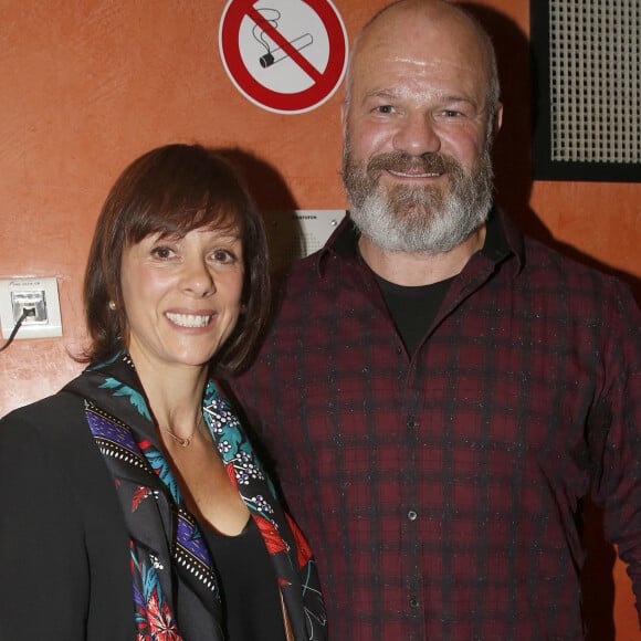 Philippe Etchebest et sa femme Dominique - People assistent au spectacle "Laurent Gerra Sans Modération" sur la scène de l' Olympia à Paris le 27 décembre 2017. © Alain Guizard/Bestimage 