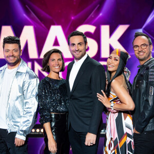 Le jury de la saison 3 de "Mask Singer" composé d'Alessandra Sublet, Anggun, Kev Adams et Camille Combal.