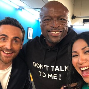 Anggun, Seal et Camille Combal sur Instagram. Le 29 avril 2022.