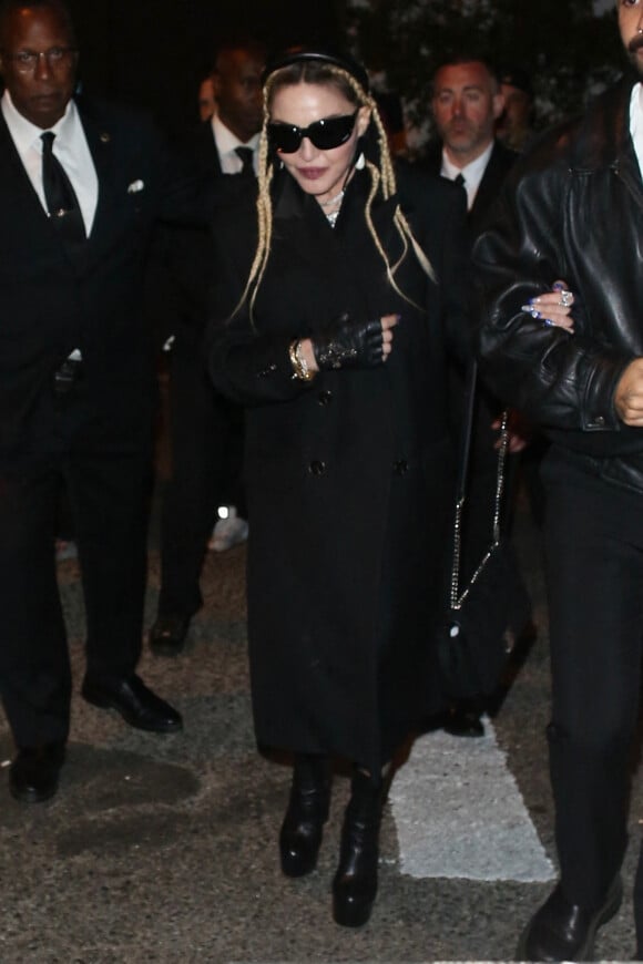 Madonna assiste à une soirée Burberry à West Hollywood, Los Angeles, le 20 avril 2022. 