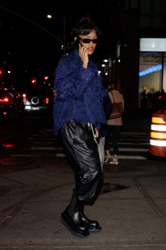 Teyana Taylor arrive à la soirée "Vogue" au MET à New York, le 29 avril 2022.