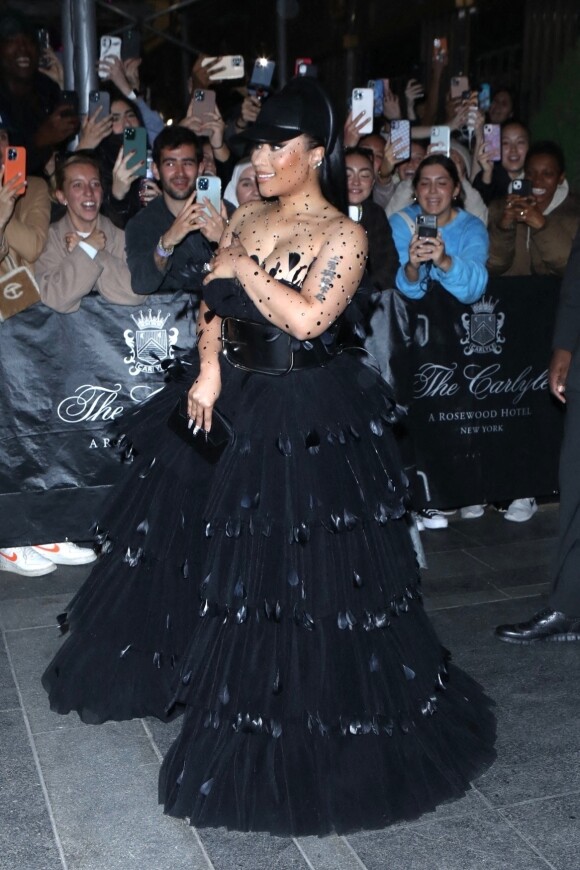 Nicki Minaj - Les célébrités quittent leurs hôtels pour se rendre à la soirée du "MET Gala 2022" à New York, le 2 mai 2022.