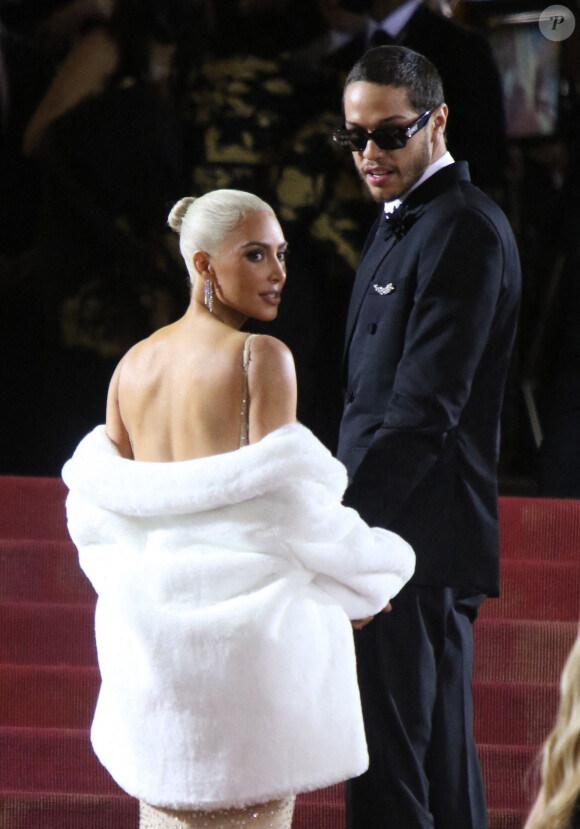 KIm Kardashian et Pete Davidson - Les célébrités arrivent à la soirée du "MET Gala 2022" à New York, le 2 mai 2022.