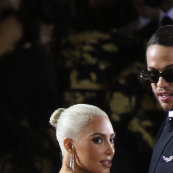 KIm Kardashian et Pete Davidson - Les célébrités arrivent à la soirée du "MET Gala 2022" à New York, le 2 mai 2022.