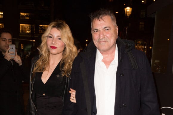 Jean-Marie Bigard et et sa femme Lola Marois (Lola Bigard) arrivent à l'avant-première du film "Chacun sa vie" au cinéma UGC Normandie à Paris, France, le 13 mars 2017. © Agence/Bestimage 