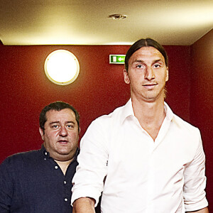 Archives - Zlatan Ibrahimovic et son agent Mino Raiola le 18 juillet 2012 lorsqu'il va signer au PSG.