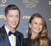 Robert Lewandowski et sa femme Anna - Photocall de la cérémonie du Ballon d'Or 2021 au Théâtre du Châtelet le 29 novembre 2021. © Cyril Moreau/Bestimage