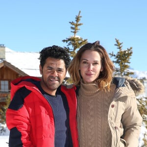 Jamel Debbouze et sa femme Mélissa Theuriau au 20ème festival du film de comédie de l'Alpe d'Huez le 20 janvier 2017. © Dominique Jacovides / Bestimage 