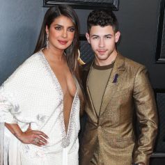 Priyanka Chopra et son mari Nick Jonas - 62ème soirée annuelle des Grammy Awards à Los Angeles.