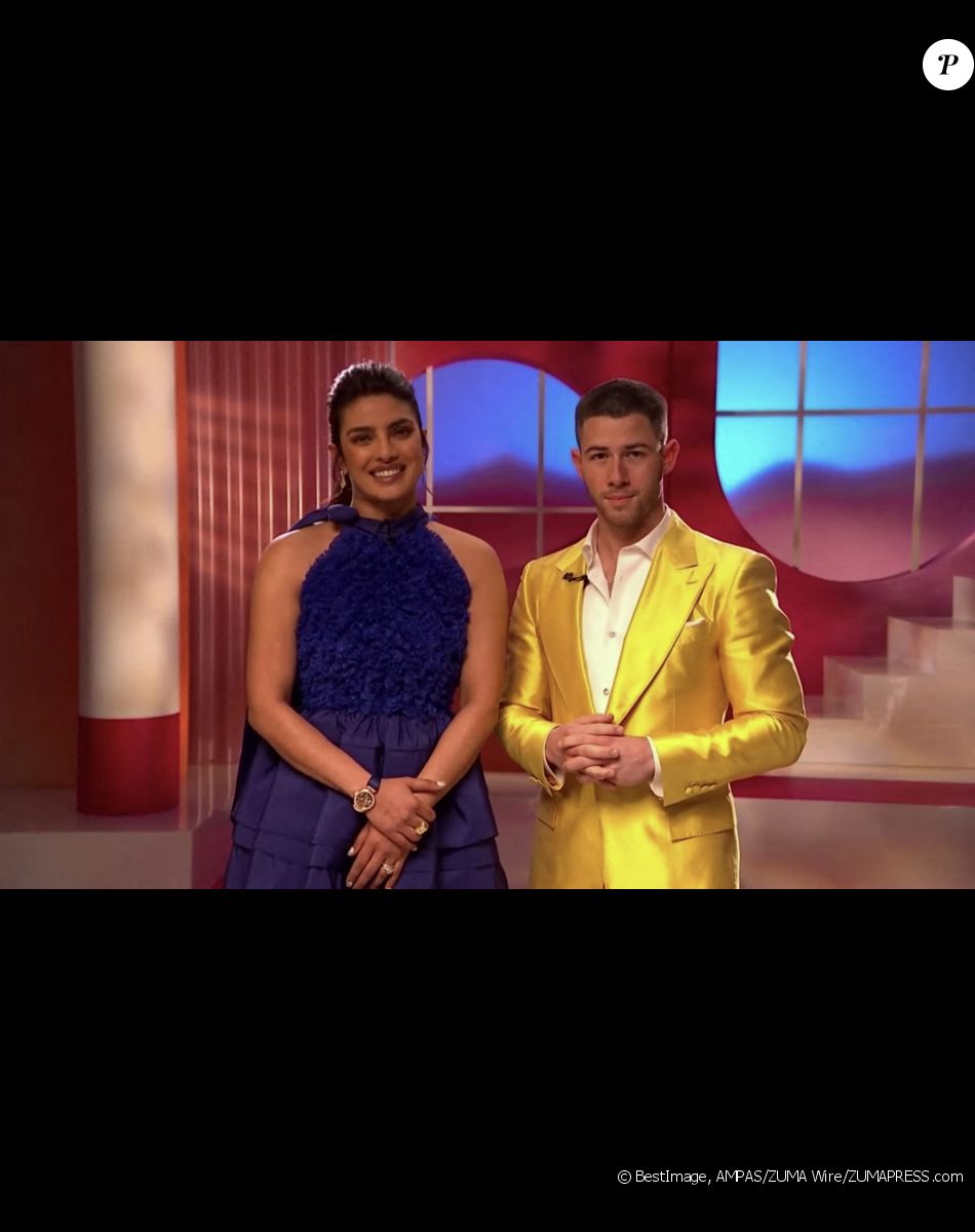 Nick Jonas et sa femme Priyanka Chopra annoncent les nominés pour la 93ème cérémonie des Oscars à Los Angeles, le 15 mars 2021. © AMPAS/ZUMA Wire/ZUMAPRESS.com/Bestimage