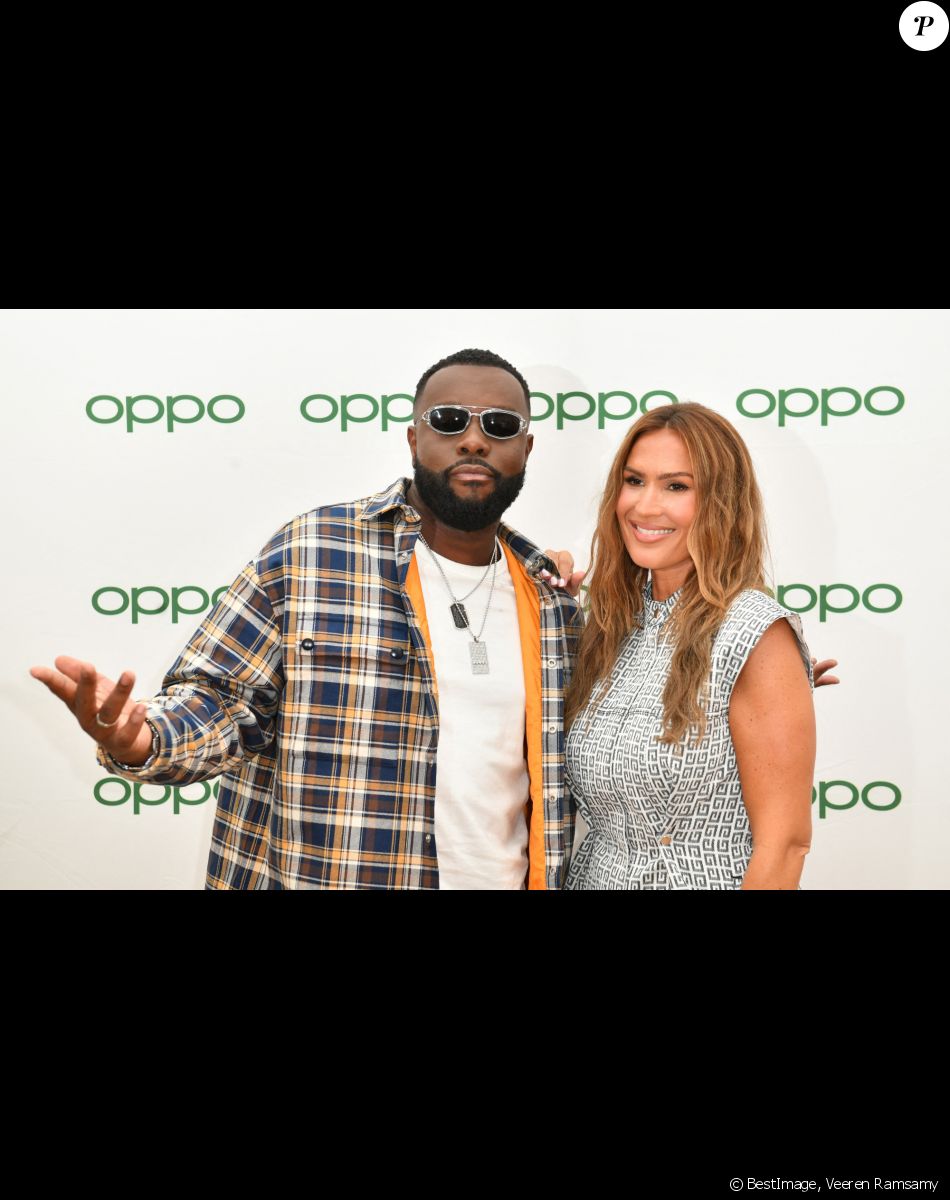 Gims et Vitaa au lancement de la nouvelle Série OPPO Reno6 5G avec le duo exclusif Gims et Vitaa à Paris le 9 Septembre 2021. © Veeren Ramsamy / Bestimage