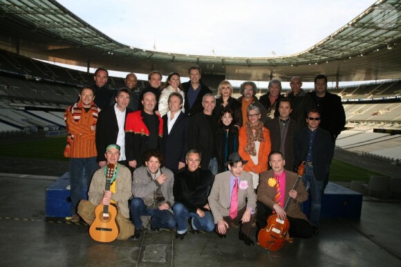 Les membres de la tournée RFM Party 80, lors de leur passage au Stade de France, en 2008.